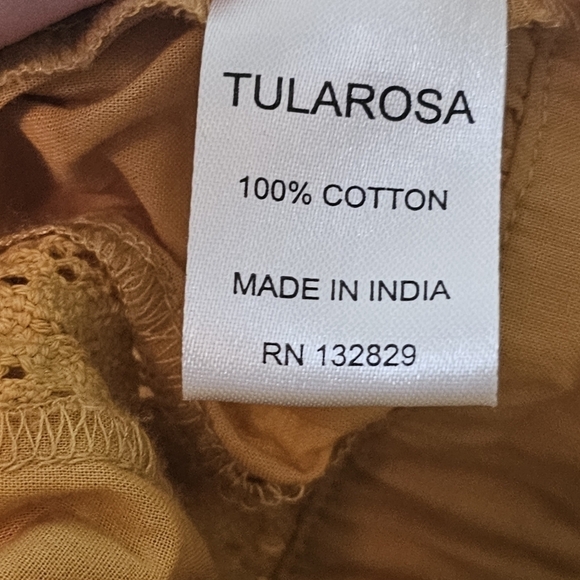 Tularosa Balboa Crochet Yellow Cotton Romper in XS - Picture 11 of 11